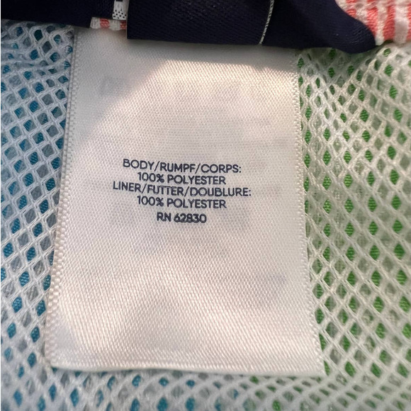 Lands' End Boys Swim Trunks in Green Blue Red Seersucker Size XL 14-16 - Picture 5 of 6